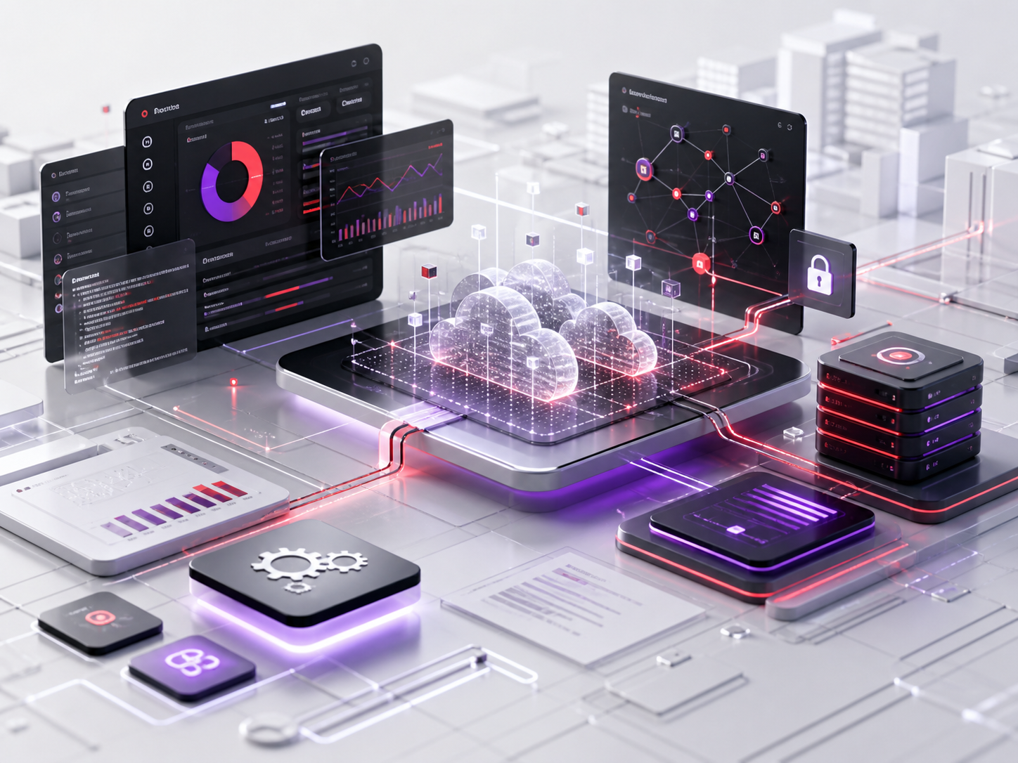 Cloud platform with secure dashboards and connected systems